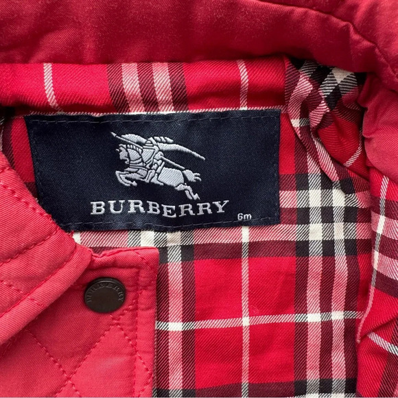 Vest jacket 3/6 months lightly fleeced Burberry red for boys and girls - Picture 3 of 3